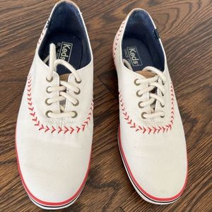 Keds Baseball-Themed Tennis Shoes size 8